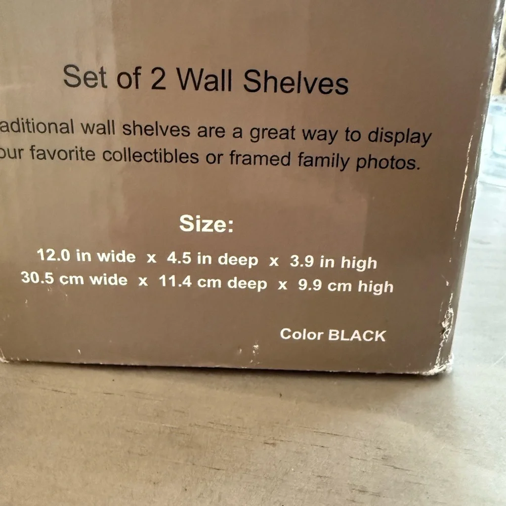 Collection Black Wall Display Shelves